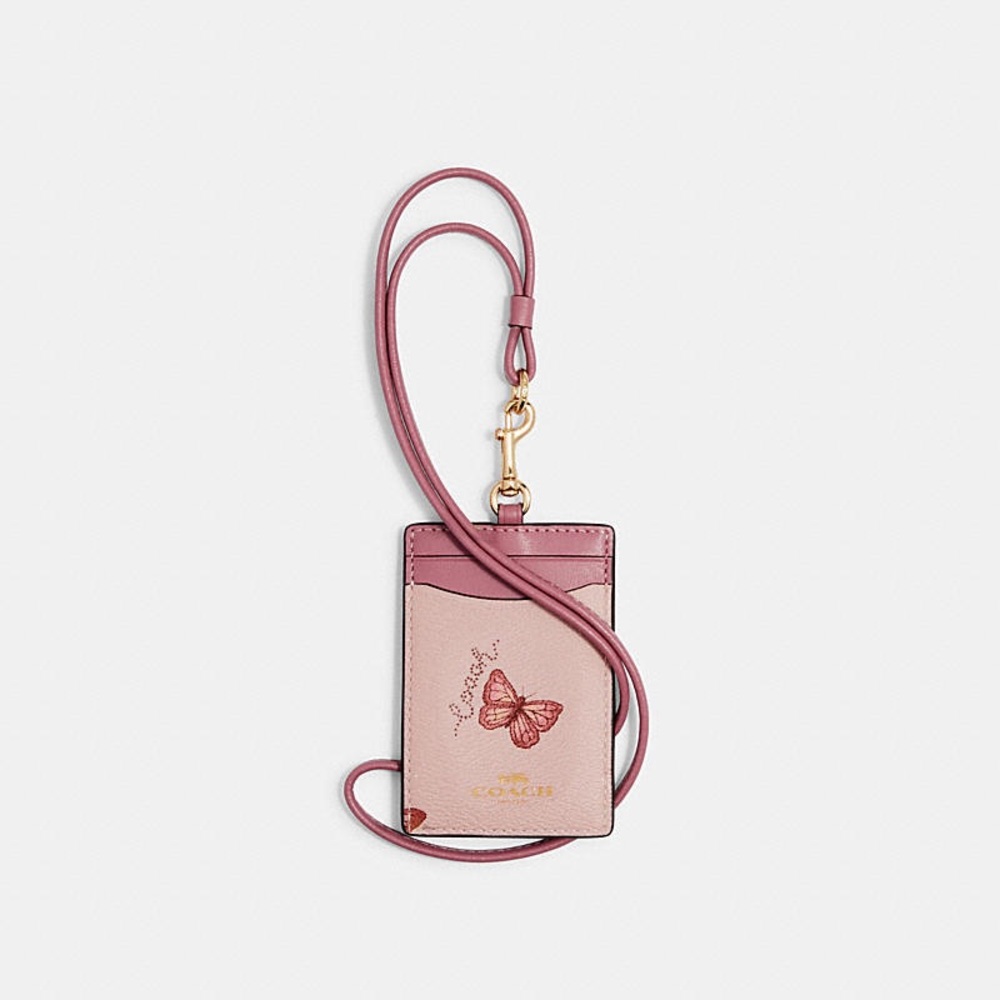 🦋❤️Coach ID Lanyard with Butterfly Print